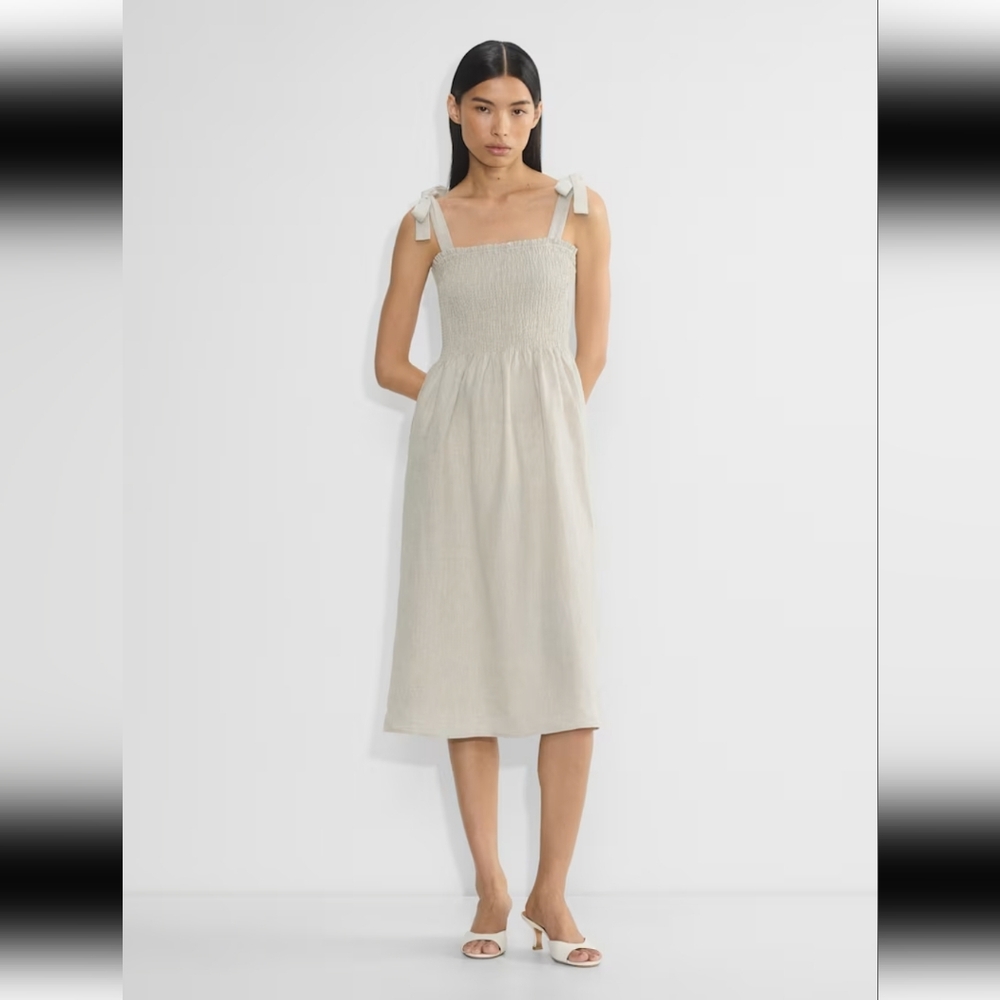 Wilfred Cream Tie-Strap Mini Dress